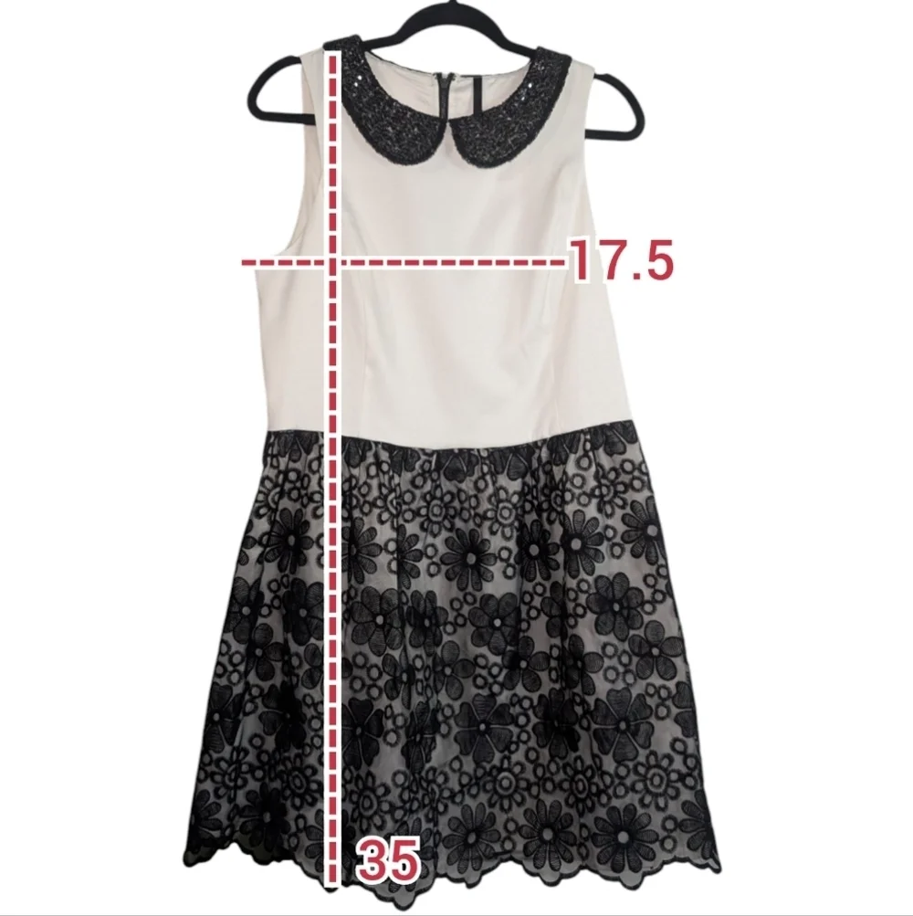 Kensie Elegant Black and White Sleeveless Dress - Picture 2 of 8